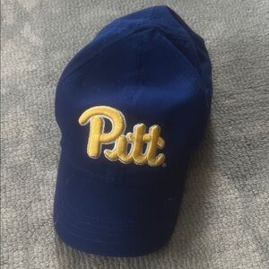 New Era Kids Pitt Cap in Navy and Gold Embroidery